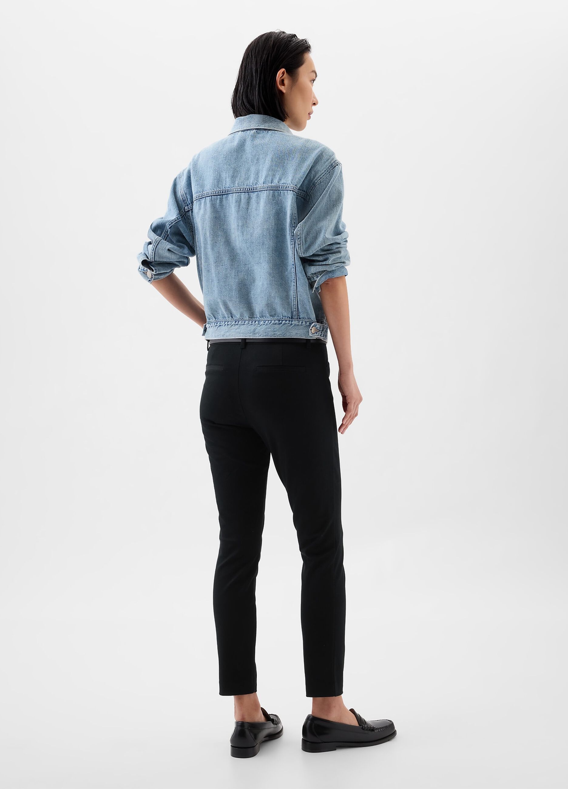 Cigarette trousers in stretch cotton