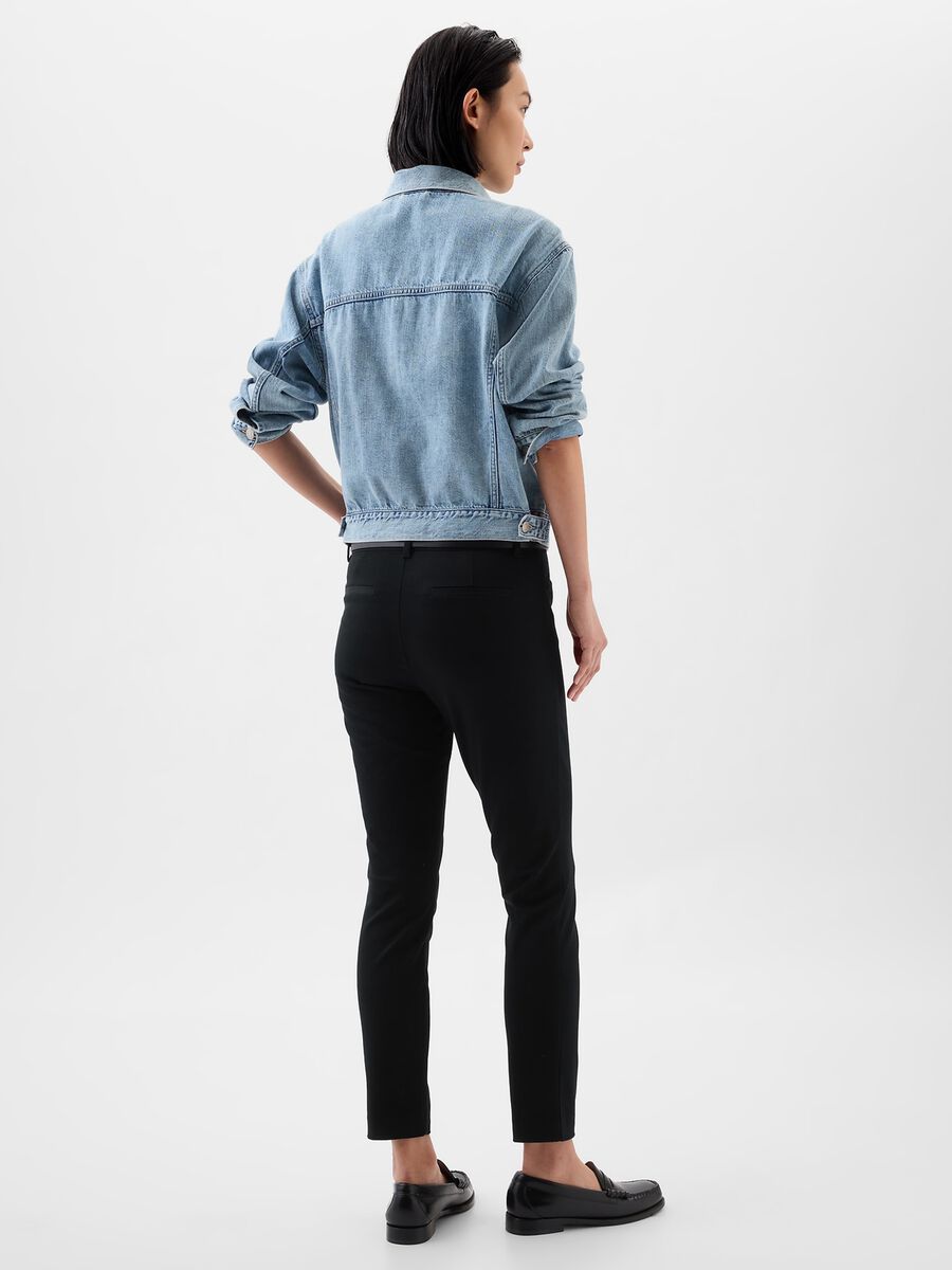 Pantalone a sigaretta in cotone stretch_2