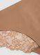 Beige regular fit briefs with lace details_1