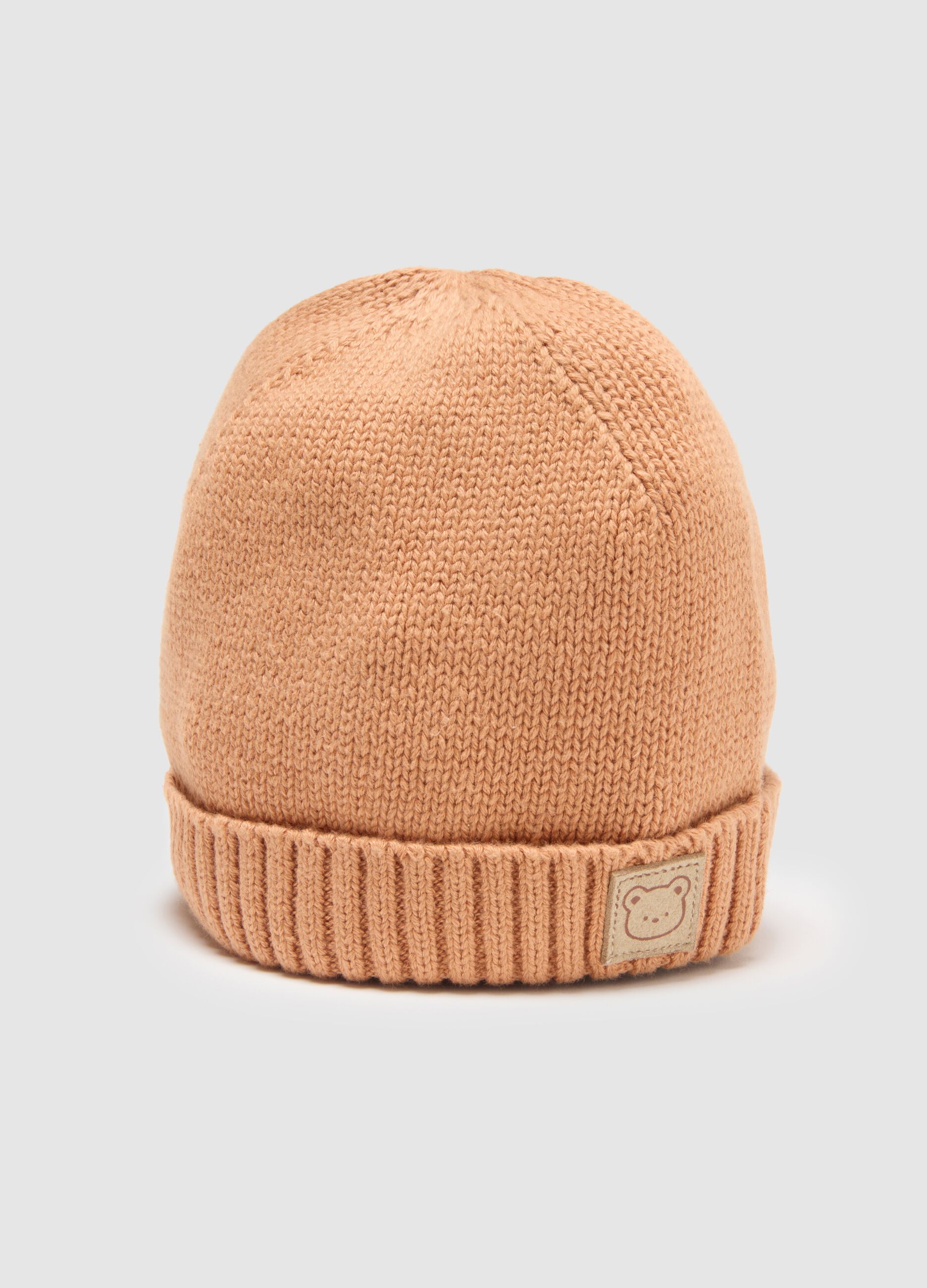 Children's orange pure cotton cap with print