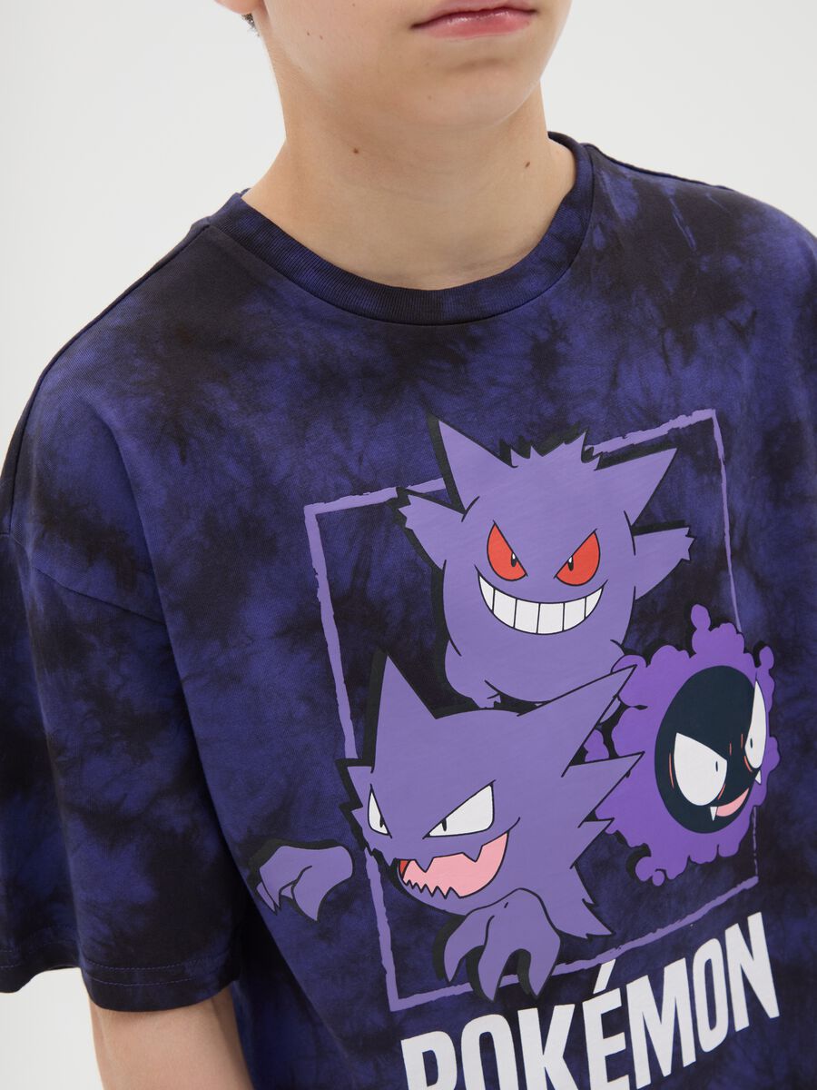 Black and purple T-shirt with Pokémon print_1