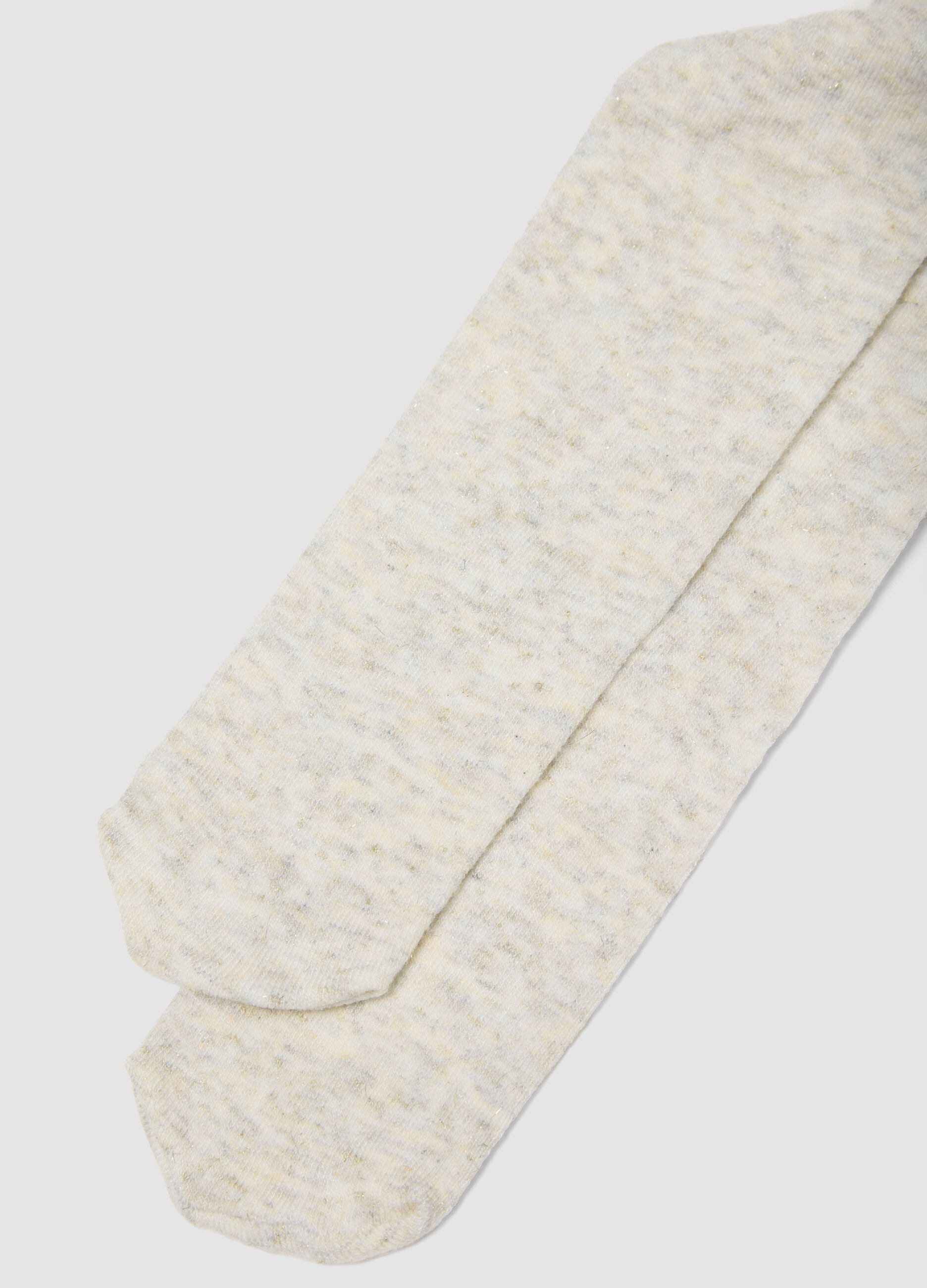 White stretch viscose tights