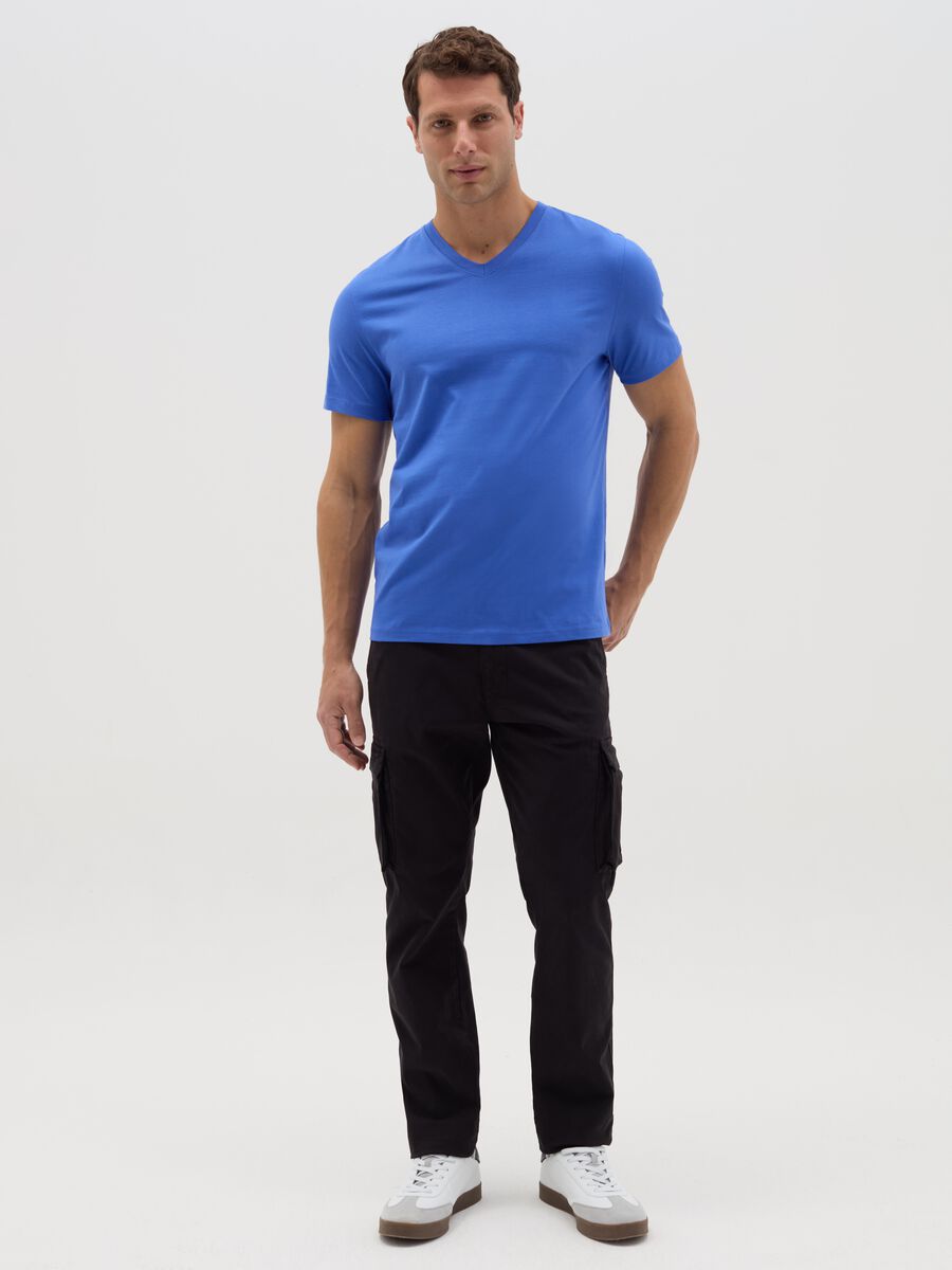 Organic cotton T-shirt with V neck_1