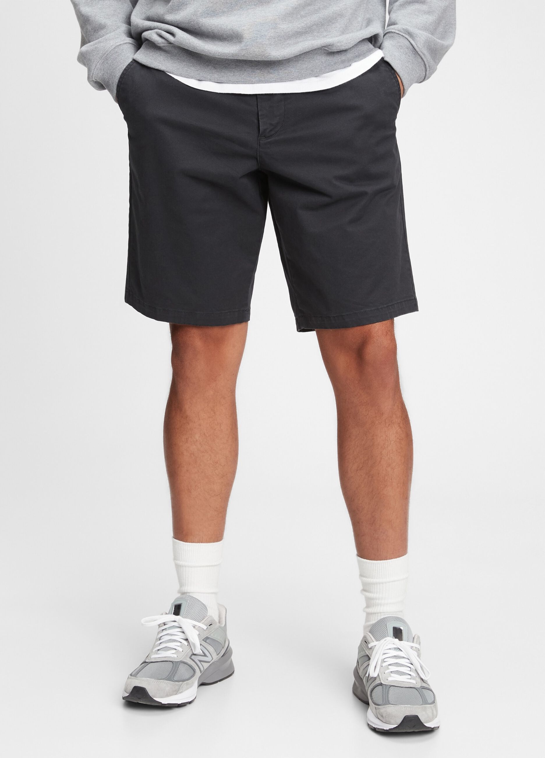 Stretch cotton Bermuda shorts