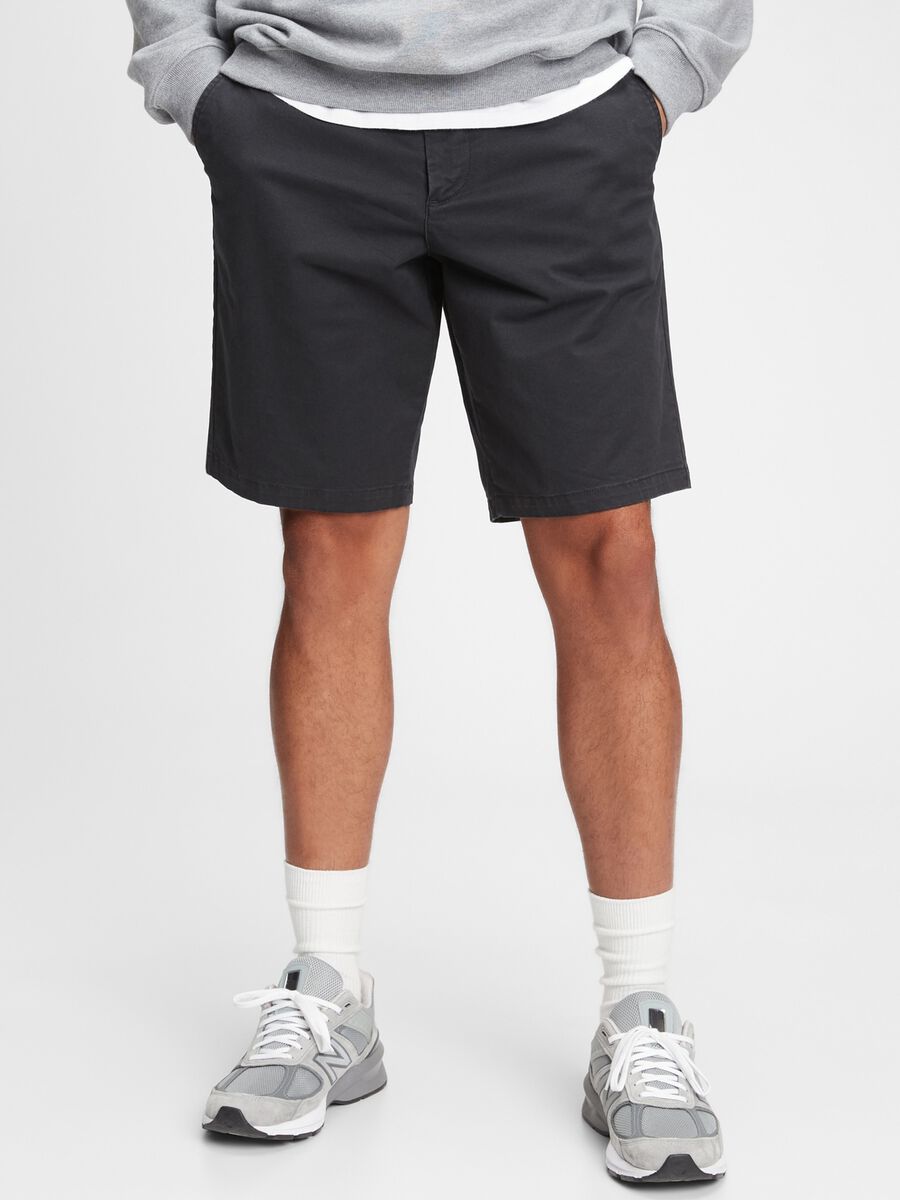 Stretch cotton Bermuda shorts_0