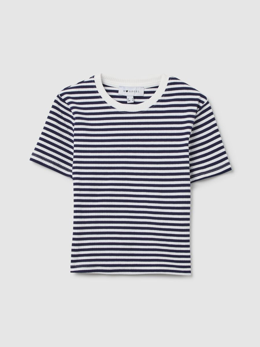 Women’s multicoloured fitted T-shirt in stretch cotton_4