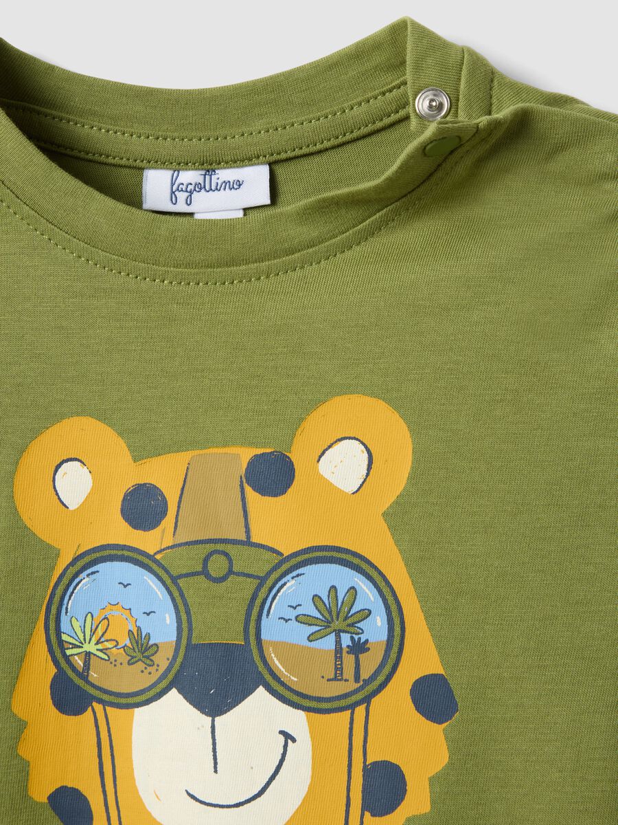 Multicolour pure cotton children's set regular fit with tiger_2