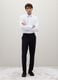 Slim Fit Blue Stretch Fabric Trousers_0