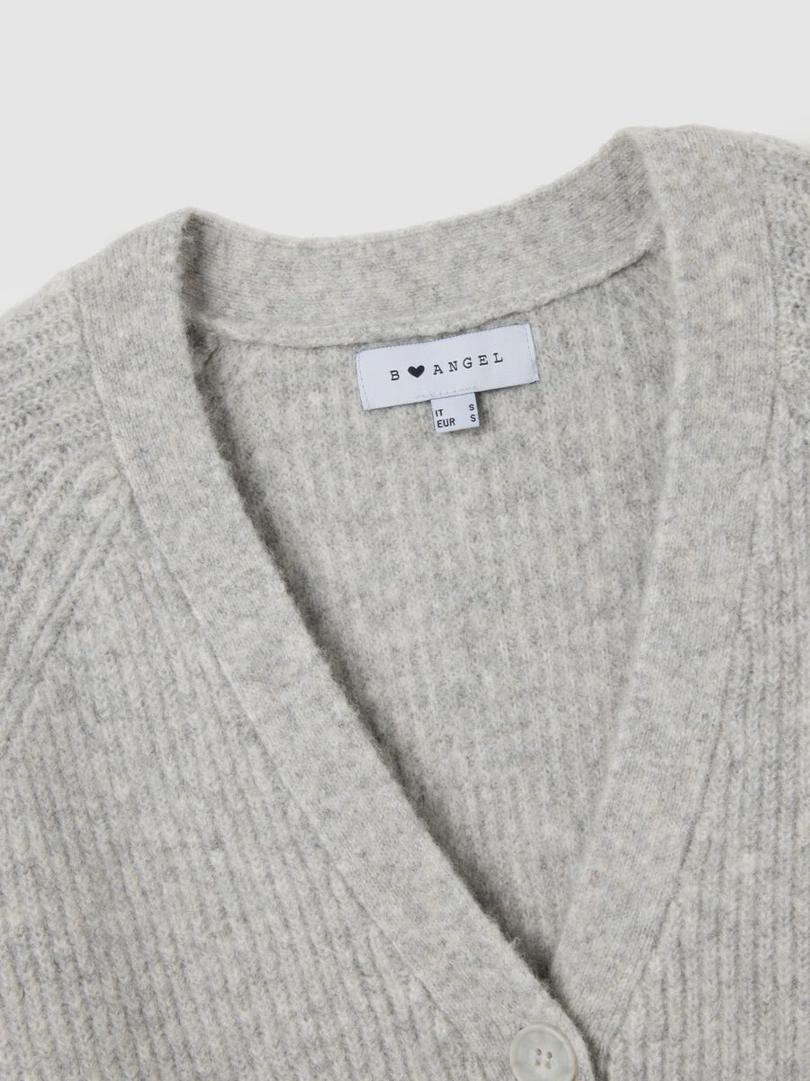 Grey oversized fit cardigan_5