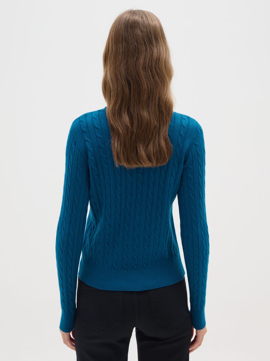 Blue regular fit sweater_2