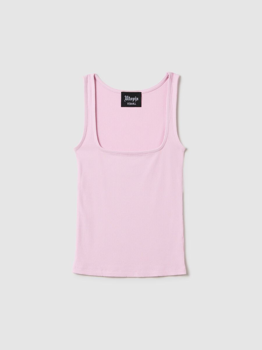 Square Neck Pink Tank Top_6