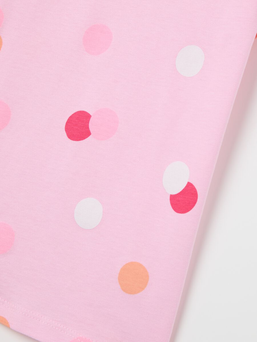 Pink T-shirt in cotton with print_3