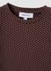 Brown polka-dot cropped pure cotton T-shirt, regular fit_6