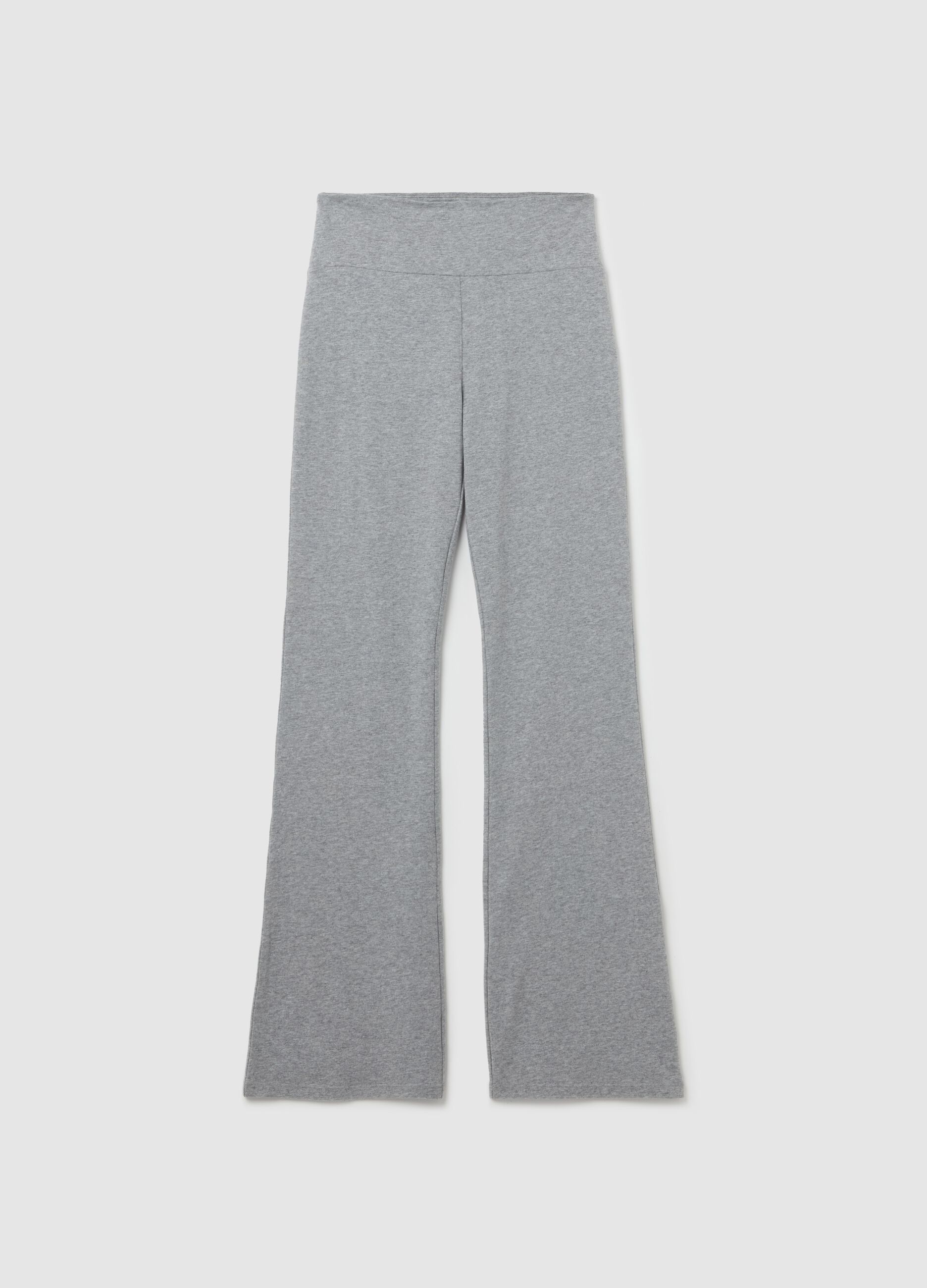 Leggings flare fit in cotone stretch