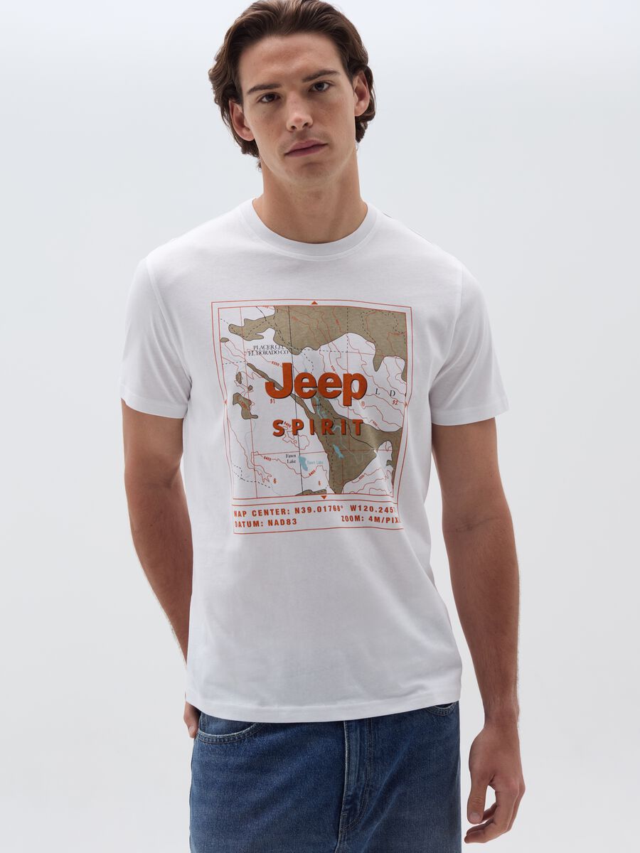 T-shirt in cotone con stampa Jeep Spirit_0