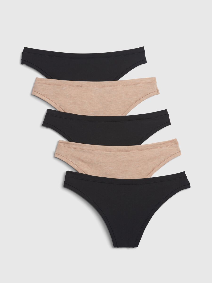 Five-pack stretch modal thongs_0