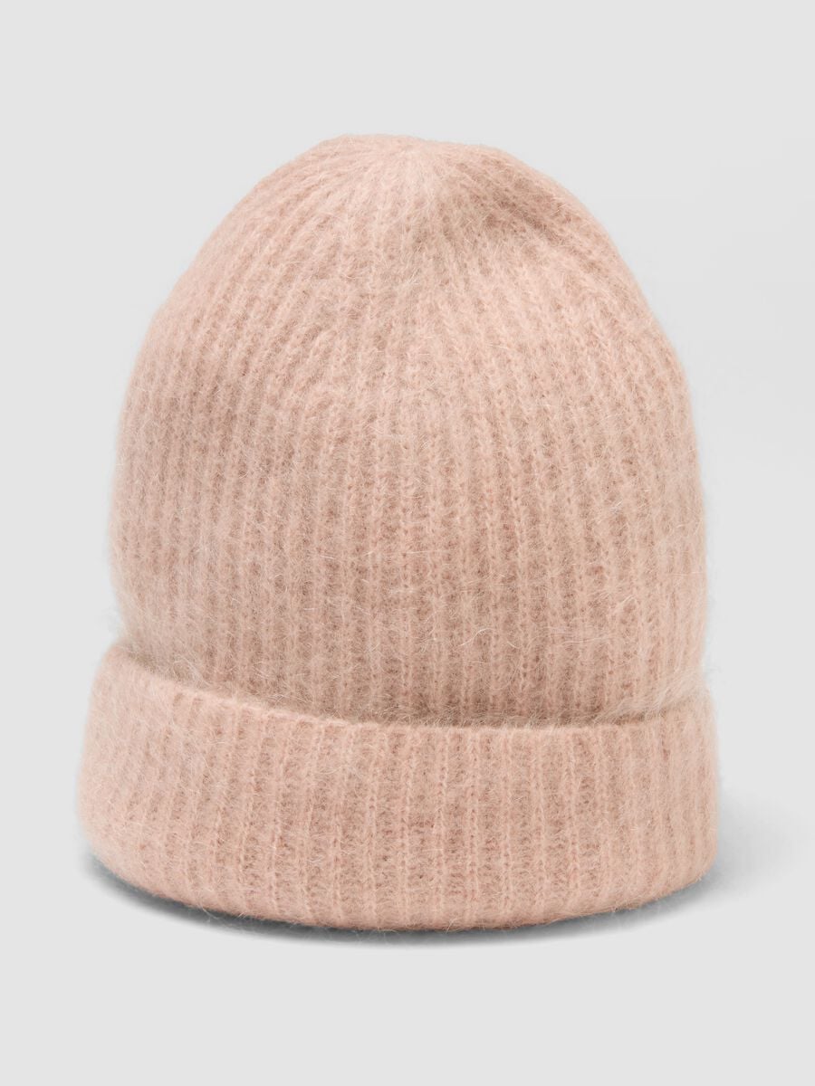 Cappello rosa in mohair e lana elasticizzata_2