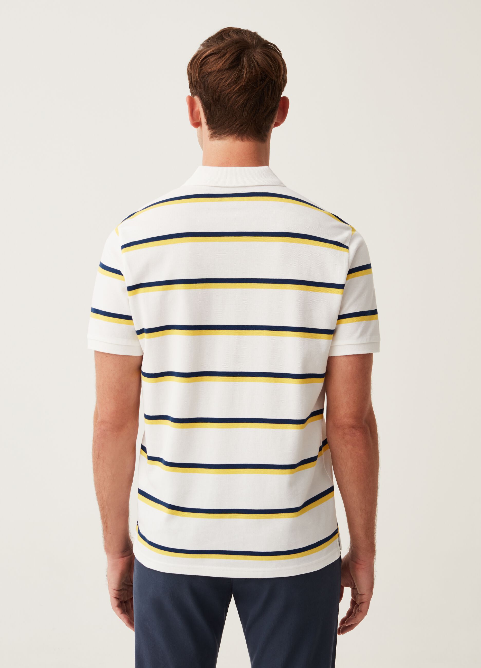 Polo in piquet a righe_2