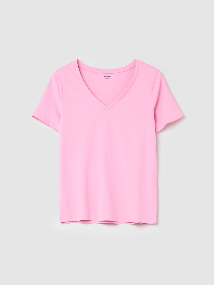 Organic cotton T-shirt with V neck_4