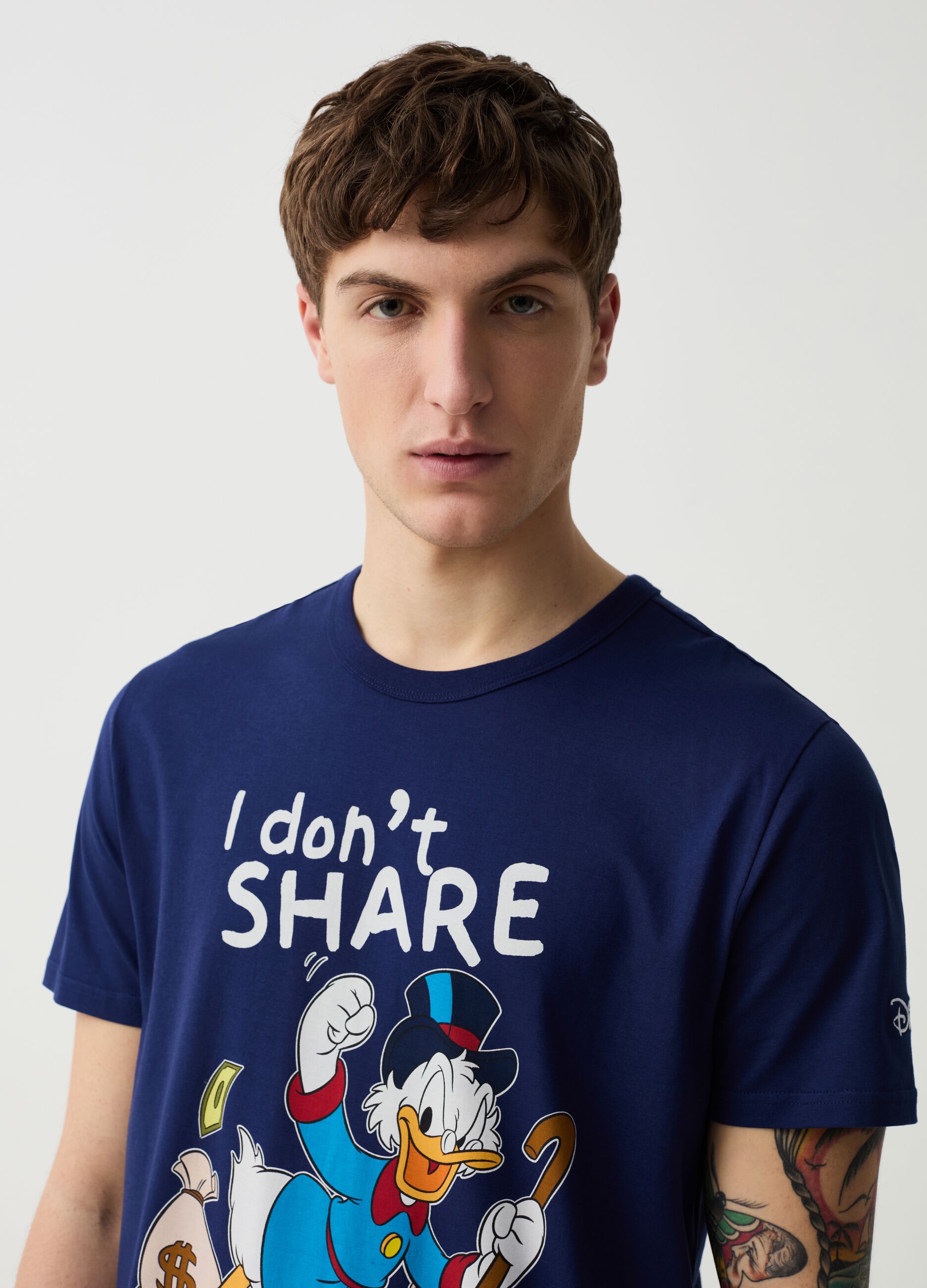 Cotton T-shirt with Scrooge McDuck print