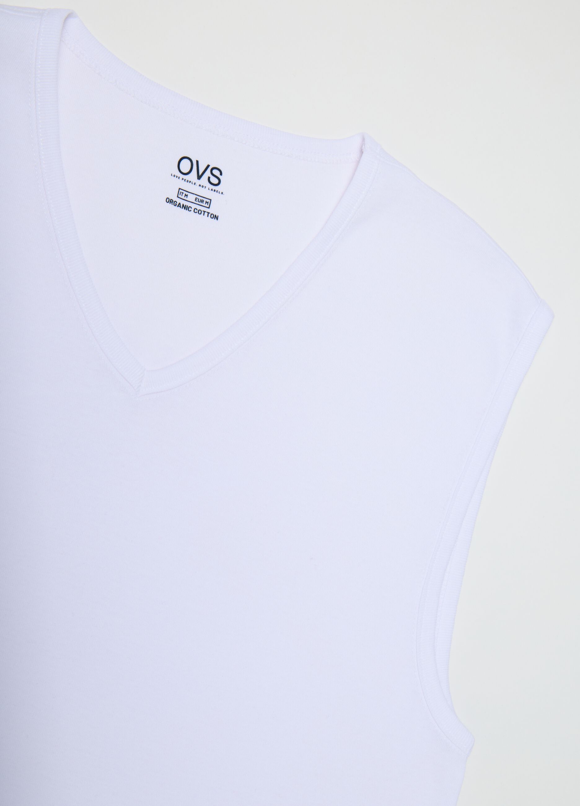 Men's White Pure Cotton Vest