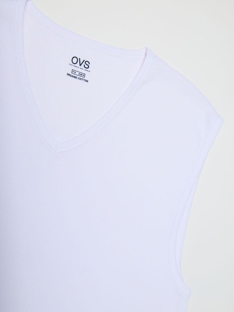 Men's White Pure Cotton Vest_5