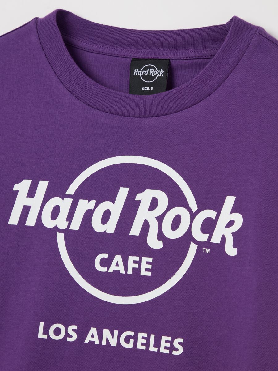 Purple T-shirt with Hard Rock Café Los Angeles print_5