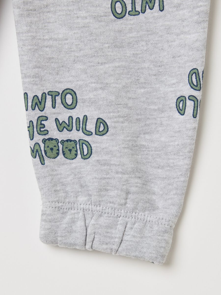 Joggers con profili elasticati stampa "Into the wild mood"_3