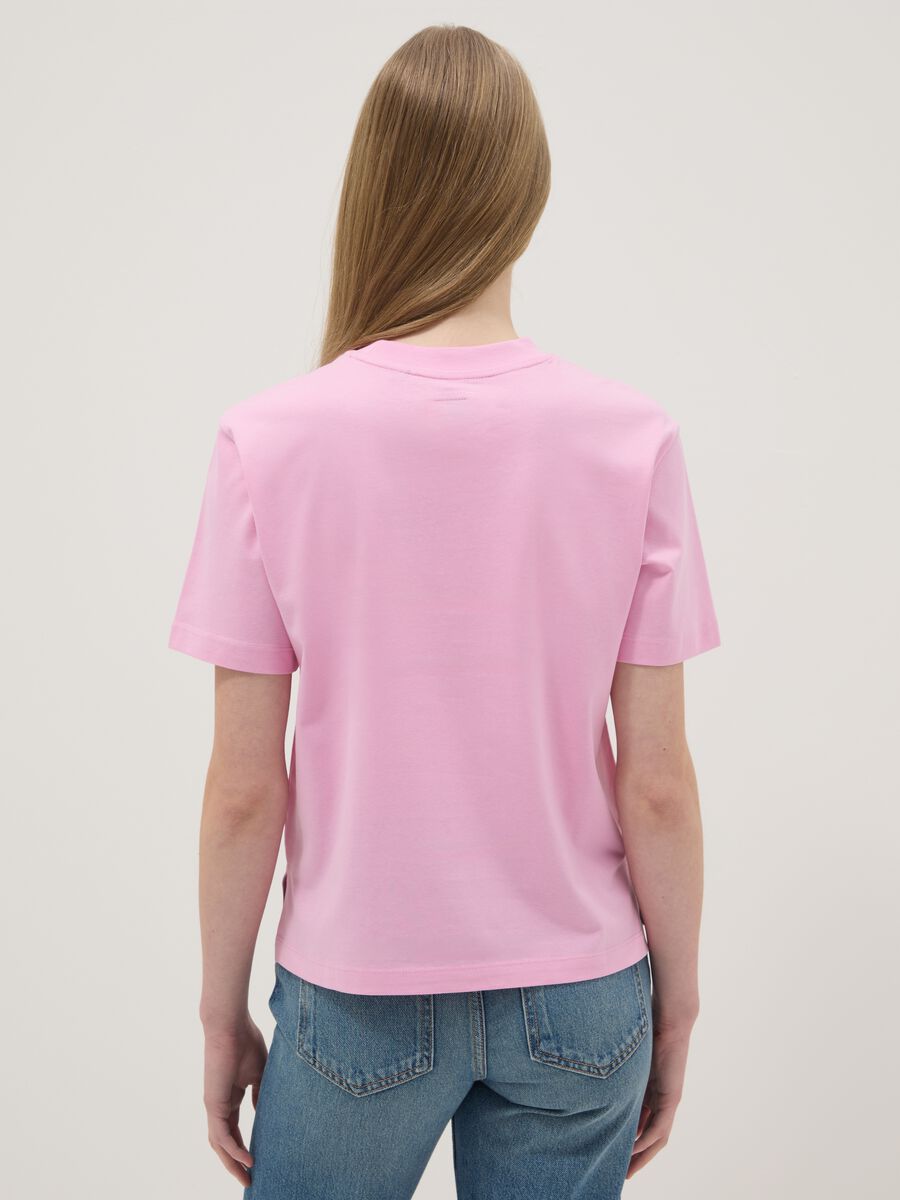 T-shirt in puro cotone rosa regular fit_3