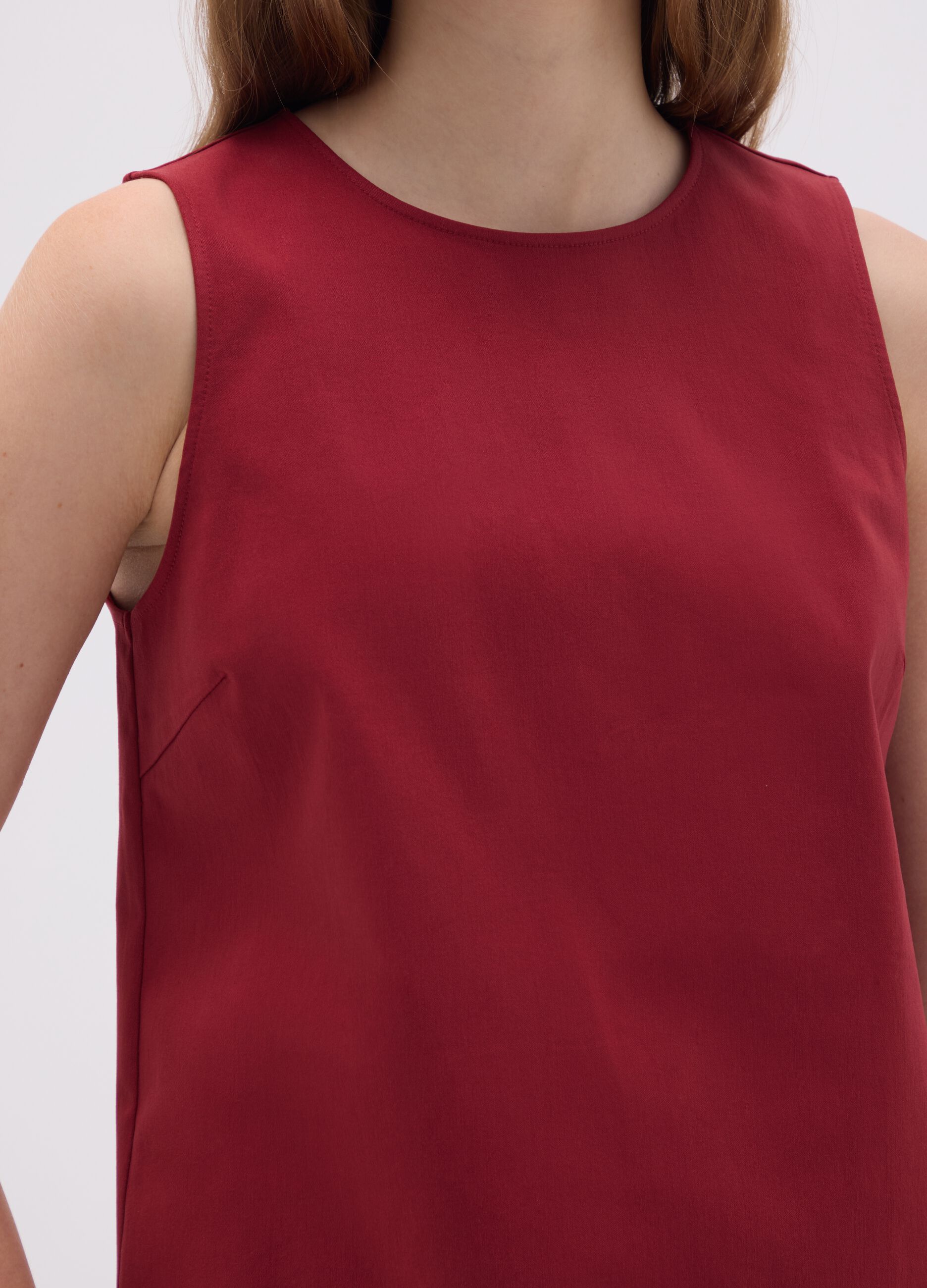 Red viscose blend women's dress