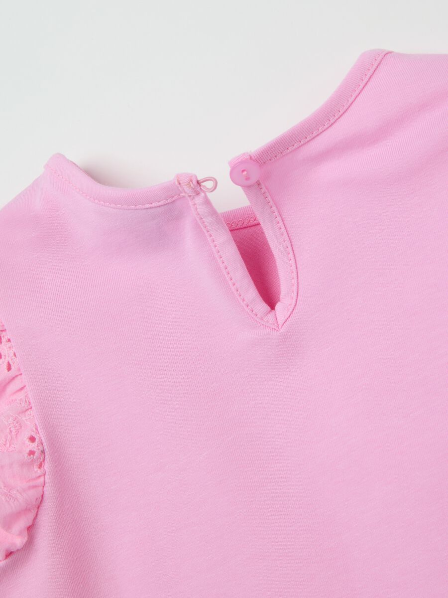 Girls' summer cotton set in pink regular fit_3