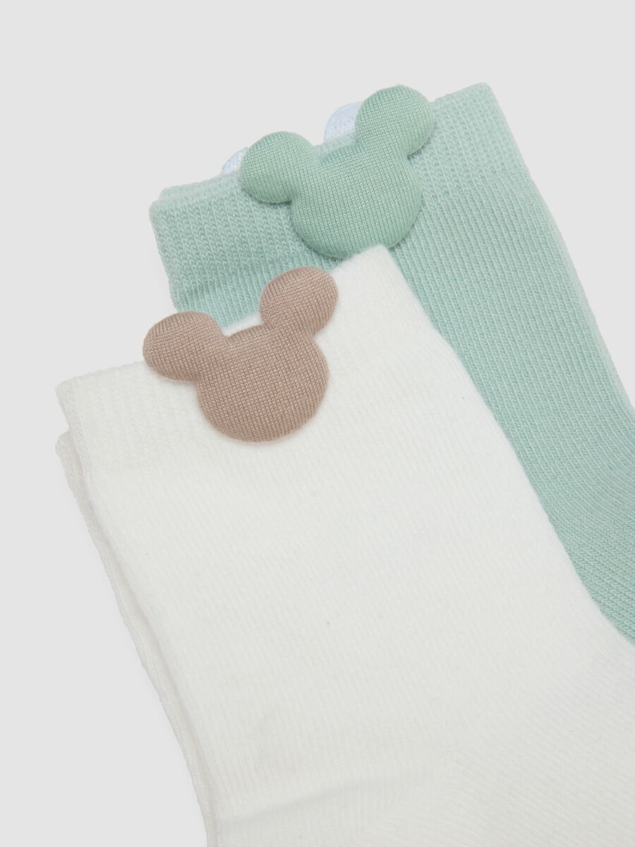 Tripack calzini in misto cotone biologico multicolor con Topolino_2