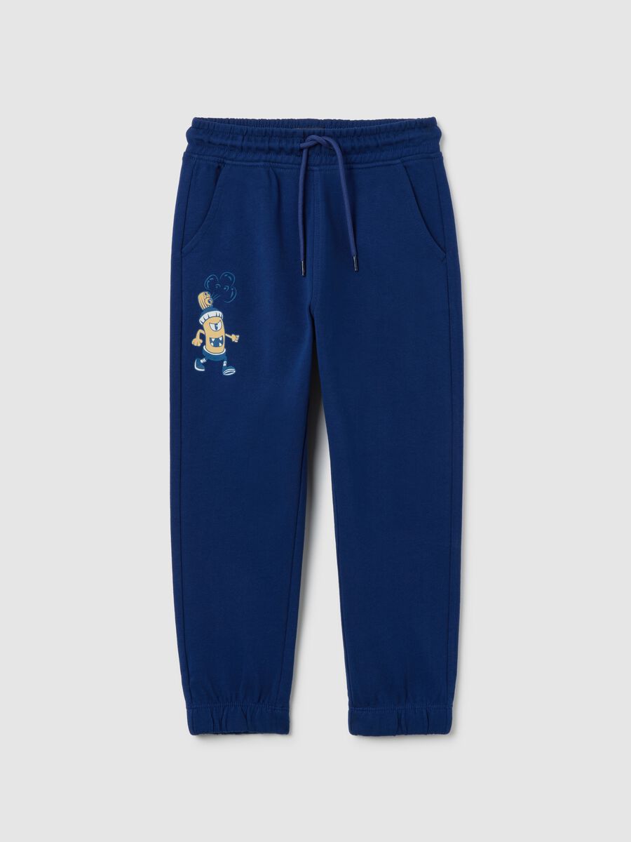 Children's Blue Regular Fit Cotton Trousers_0
