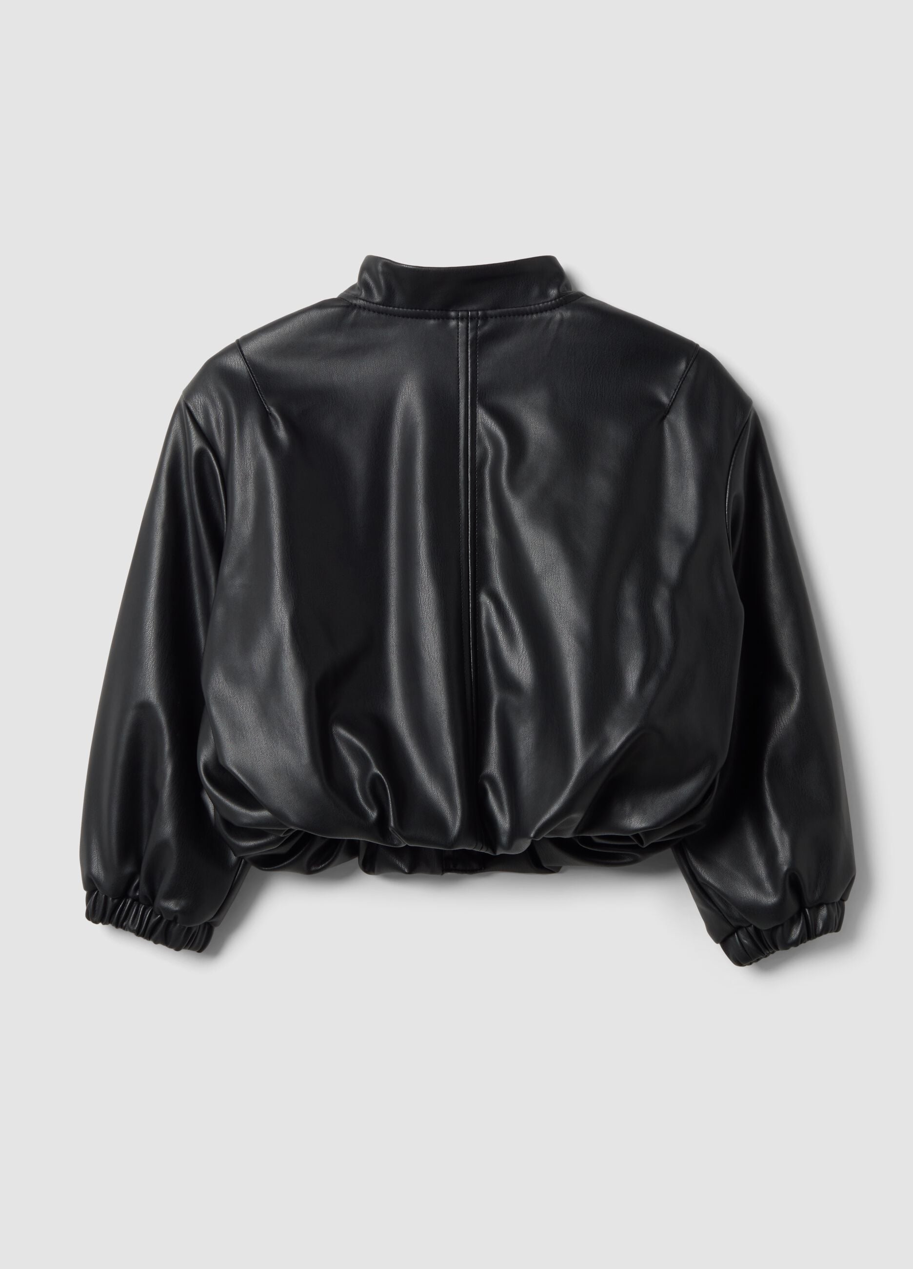 Giubbotto nero con zip regular fit per bambina