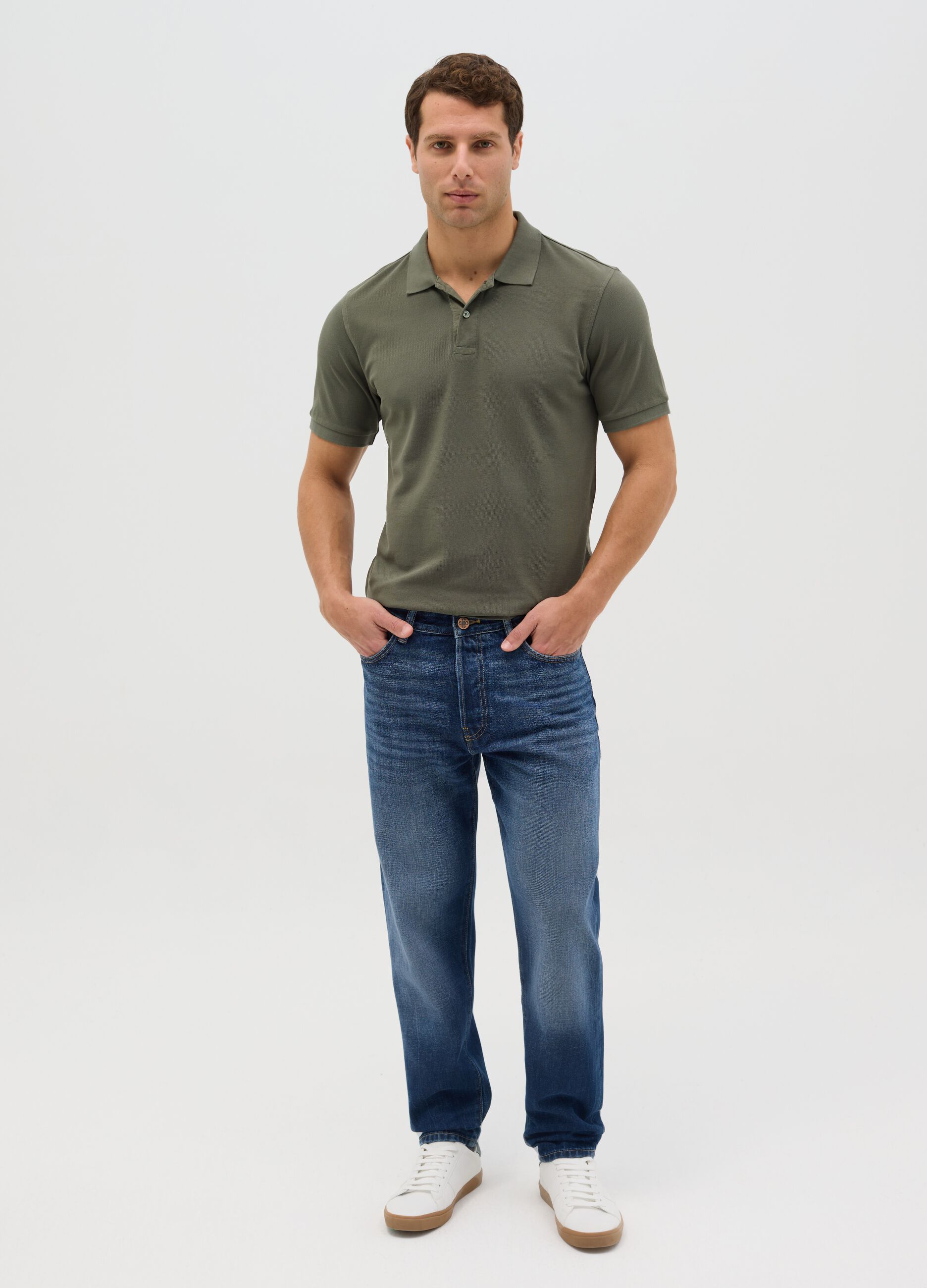 100% cotton piqué polo shirt