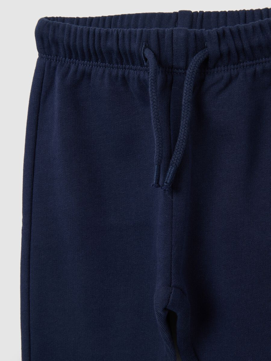 Children's trousers in pure blue cotton regular fit_2