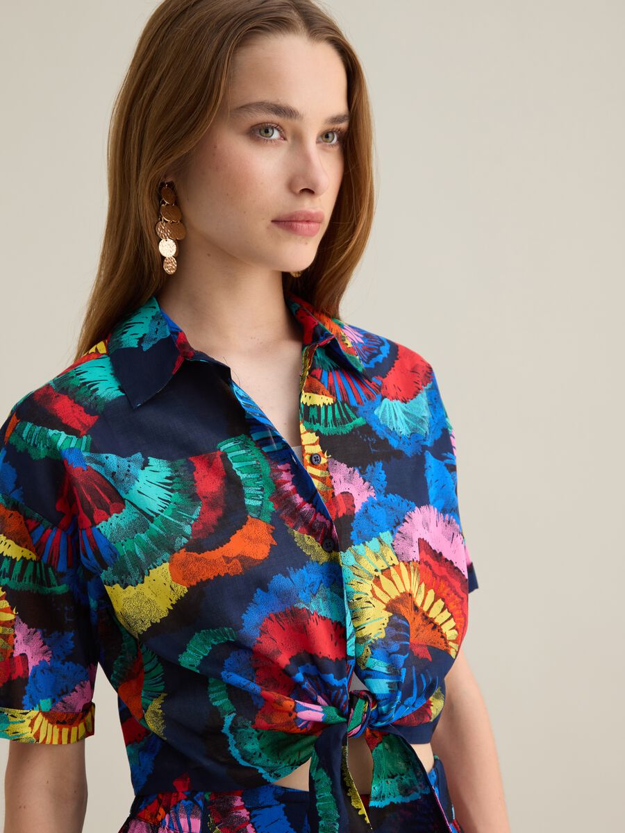 Women's multicolour pure cotton regular fit shirt_2