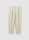Beige chino trousers in pure cotton regular fit_4