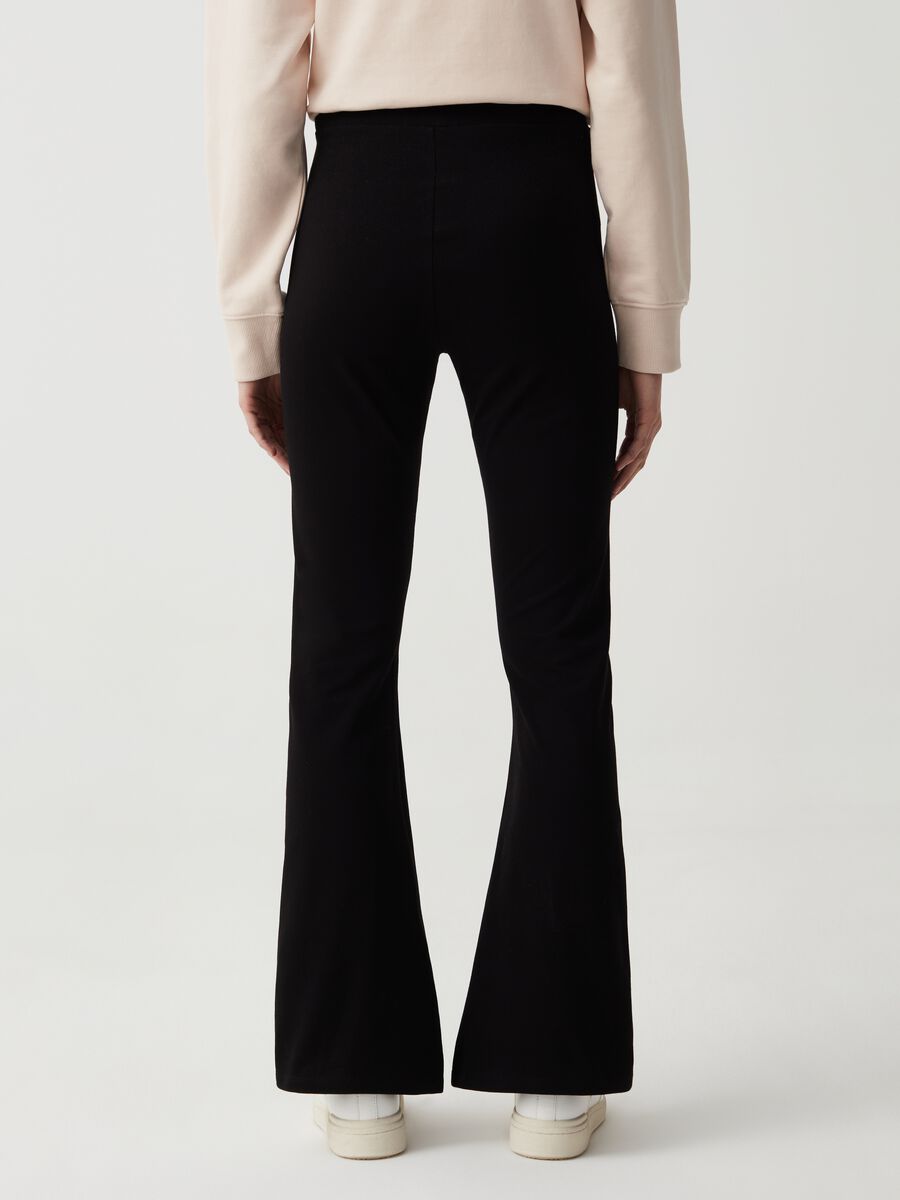 Essential flare-fit stretch cotton leggings_2