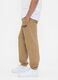 Beige jogger trousers in cotton and polyester blend_4