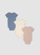 Pack of 3 Multicolour Short-Sleeve Organic Cotton Bodysuits for Babies_1