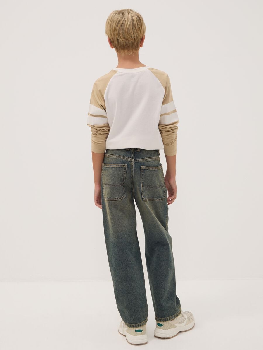 Blue pure cotton skater-fit jeans_2