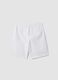 White linen and cotton blend regular-fit shorts for boys_1