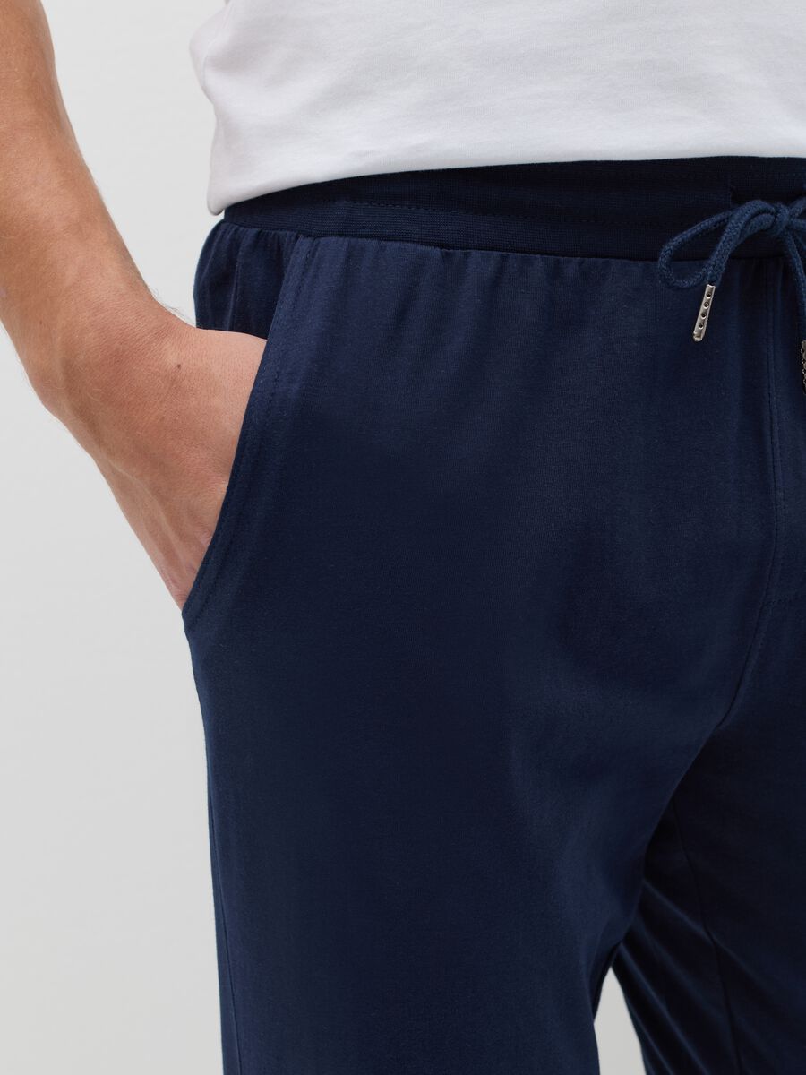 Cotton pyjama trousers with drawstring_2