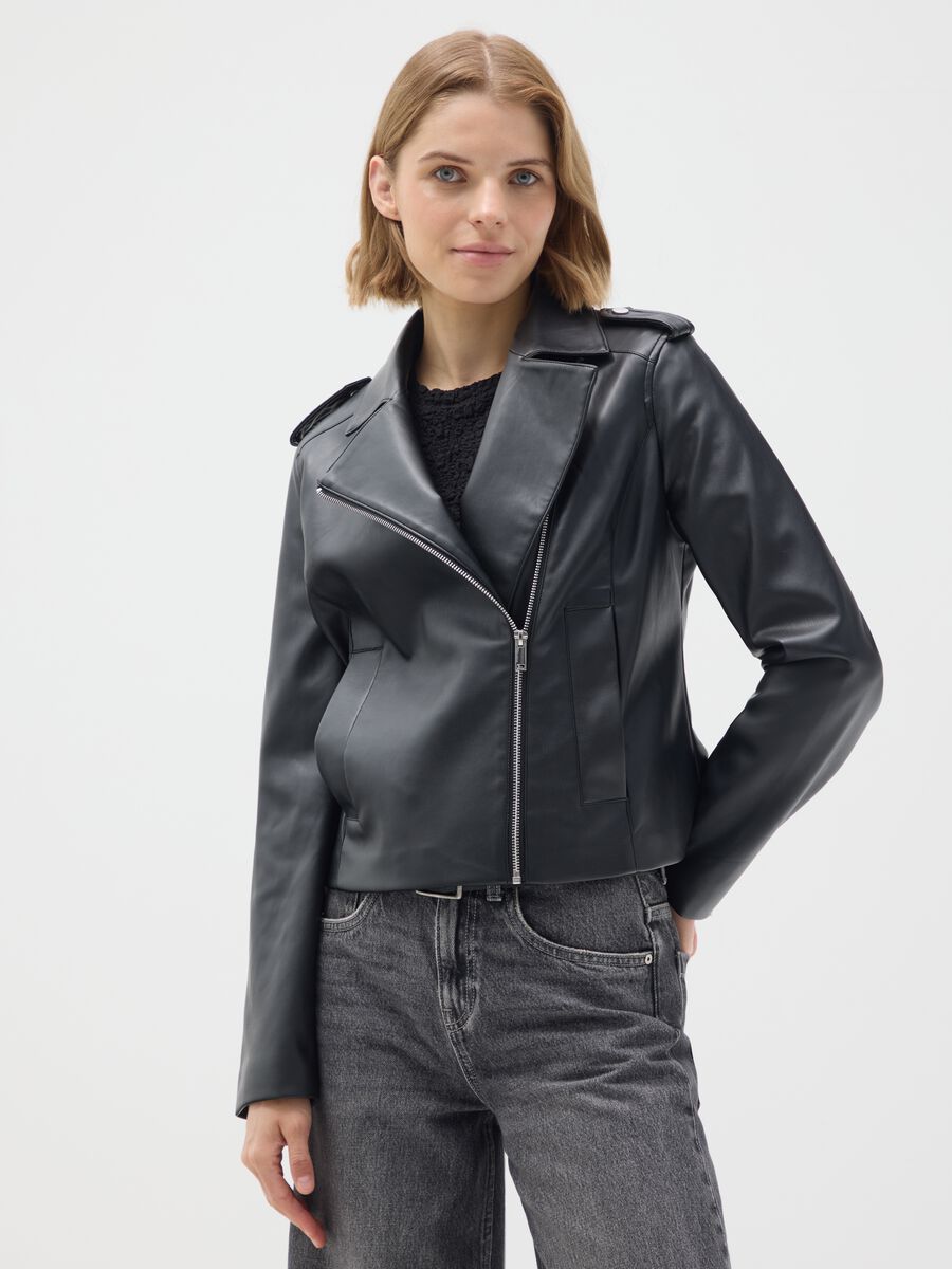 Giacca nera regular fit_0