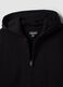 Black organic cotton zip-up hoodie_2