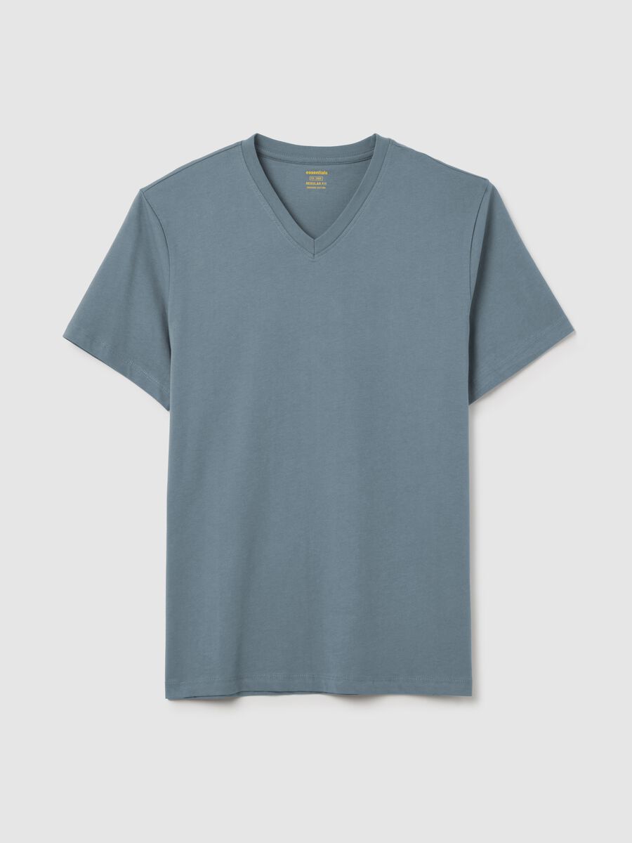 Organic cotton T-shirt with V neck_4