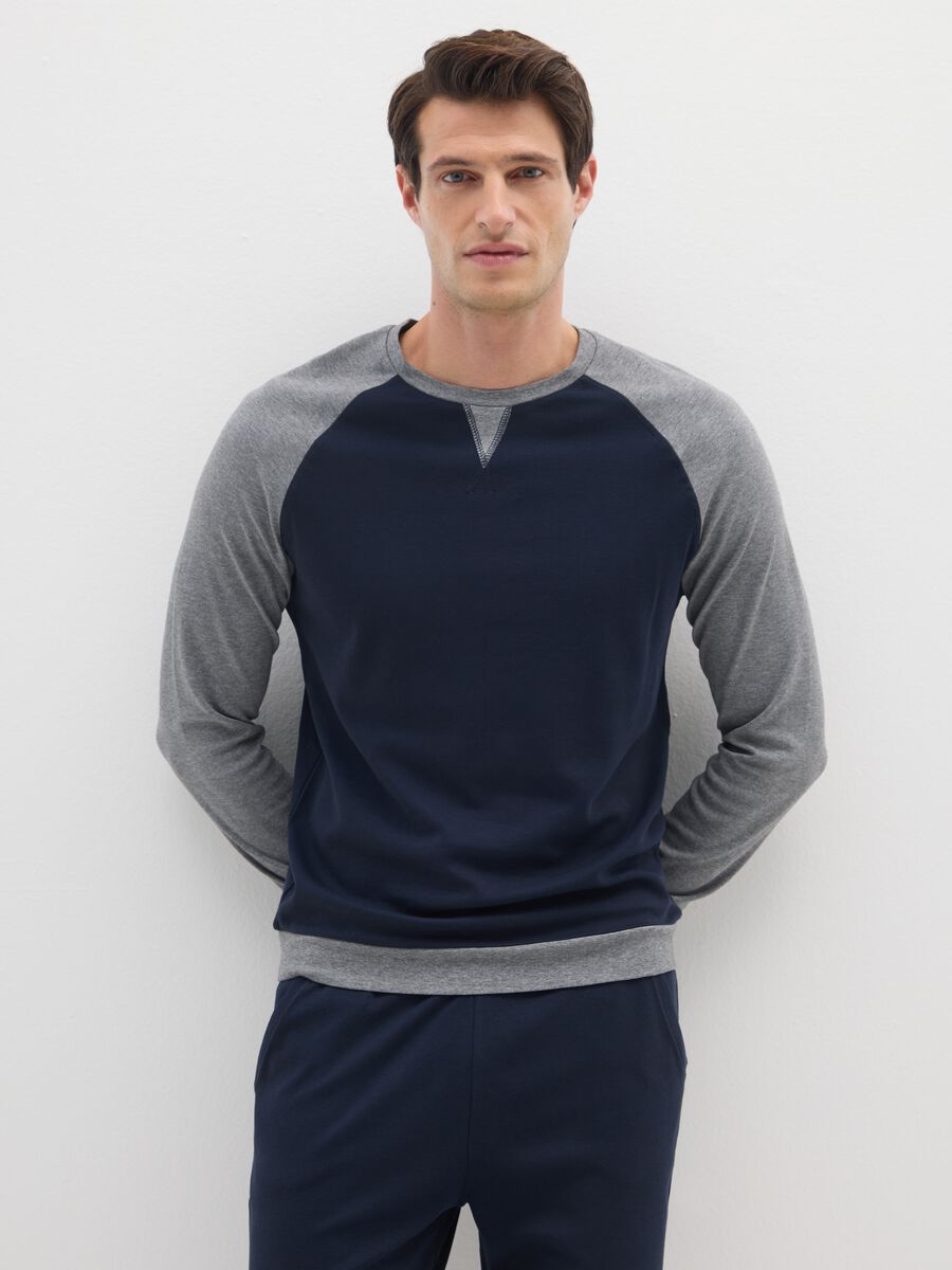 Blue and Grey Cotton Pyjama_1