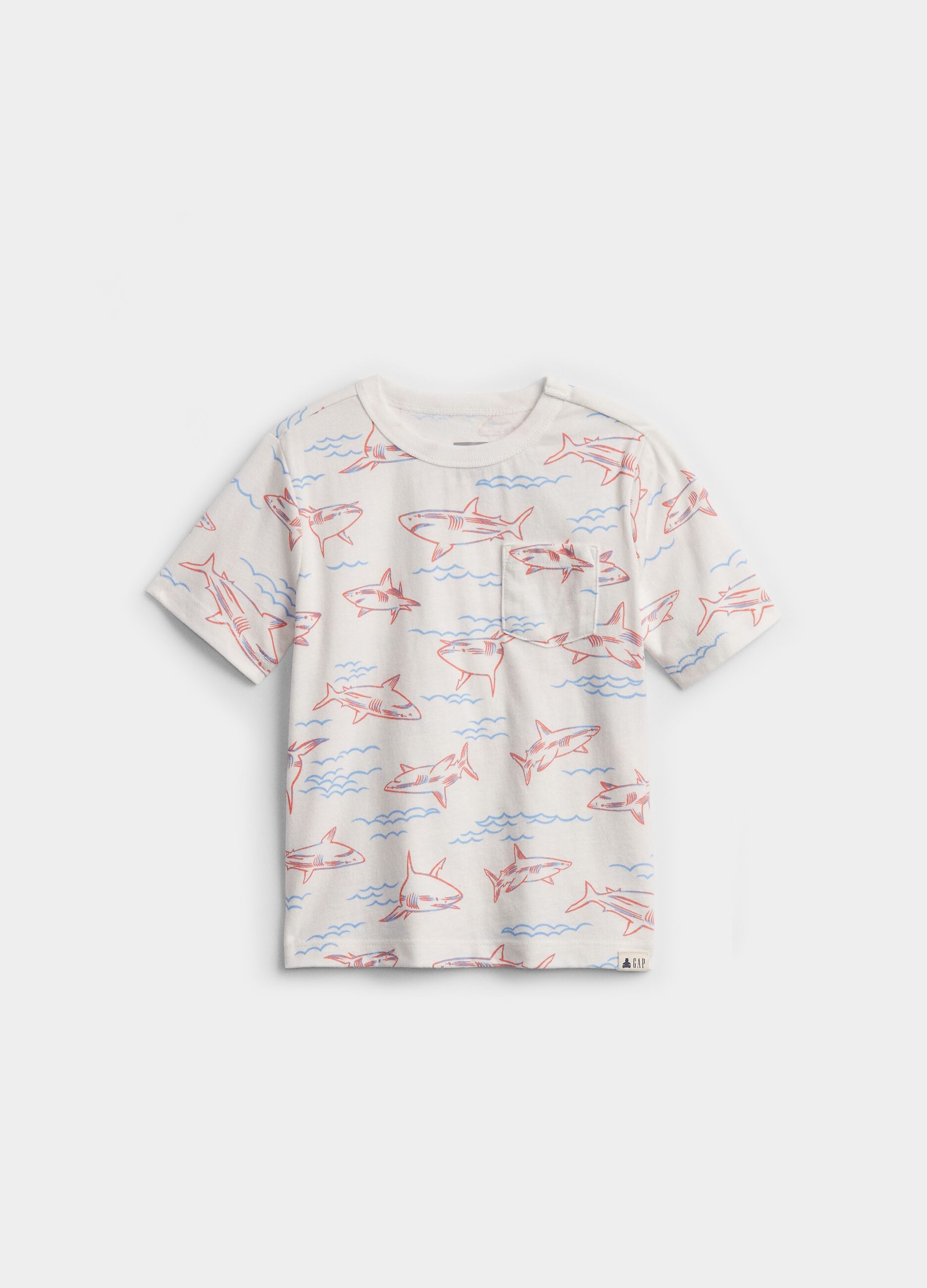 T-shirt with all-over sharks print