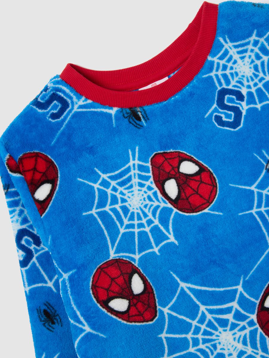 Blue Kids’ Pyjamas with Spider Web Pattern_2
